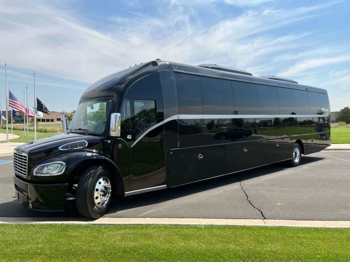 Black coach bus – Berthoud limo service