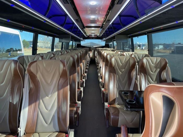 Charter coach interior – Berthoud limo service